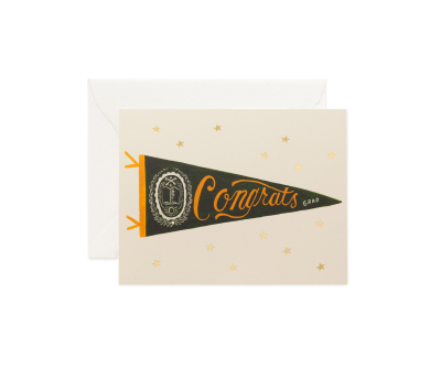 Congrats Pennant Card|Rifle Paper