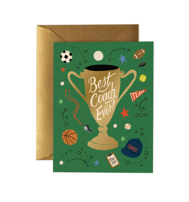 Best Coach Ever Card|Rifle Paper