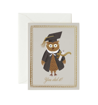 Congrats Owl Graduation Card|Rifle Paper