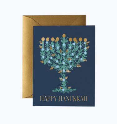 Laurel Menorah Card|Rifle Paper