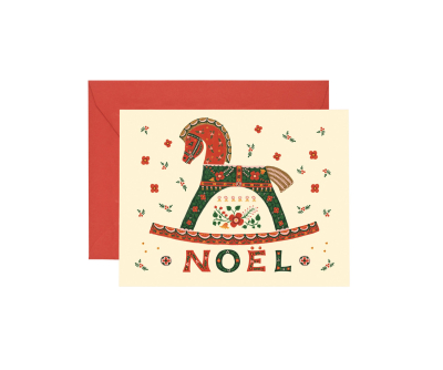 Boxed Set Of Noel Rocking Horse Cards|Rifle Paper
