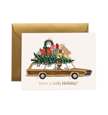 Boxed Set Of Jolly Holiday Wagon Cards|Rifle Paper
