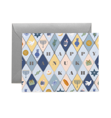 Boxed Set Of Hanukkah Argyle Cards|Rifle Paper
