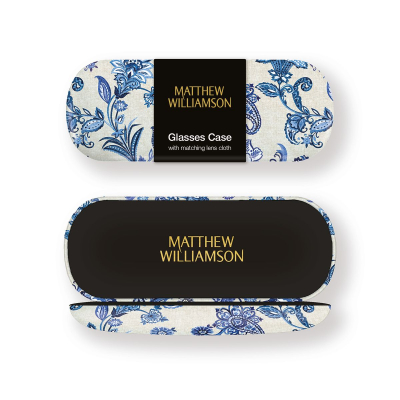GLASSES CASE Blue Paisley