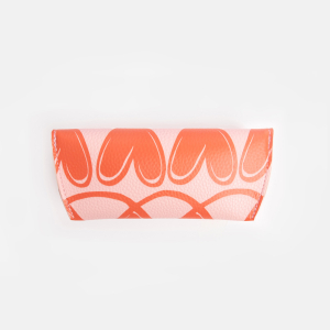 Pink Orange Linked Hearts Flap Glasses Case|Caroline Gardner