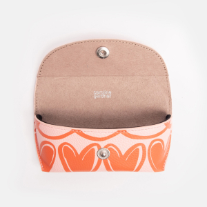 Pink Orange Linked Hearts Flap Glasses Case|Caroline Gardner