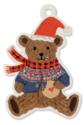 Pack Of 8 Christmas Bear Gift Tags|Rifle Paper