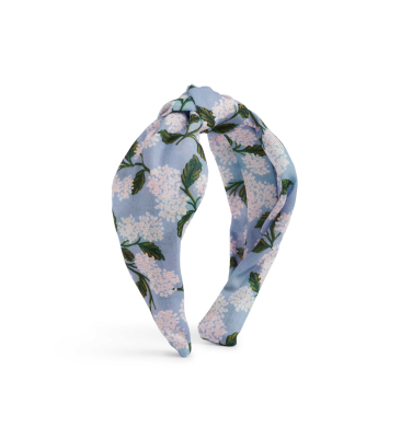 Blue Hydrangea Knotted Headband|Rifle Paper