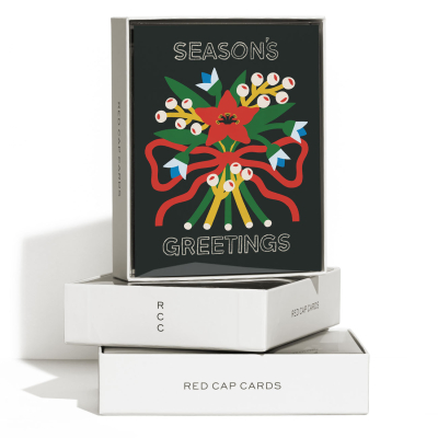 Winter Flowers Holiday Boxed Set|Red Cap Cards