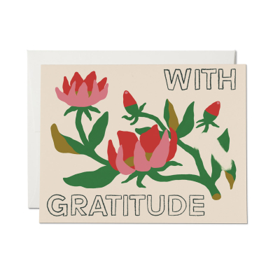 With Gratitude Thank You Card|Red Cap Cards