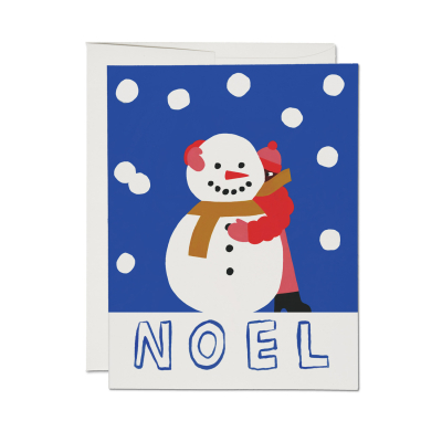 Noel Snowman Holiday Card|Red Cap Cards