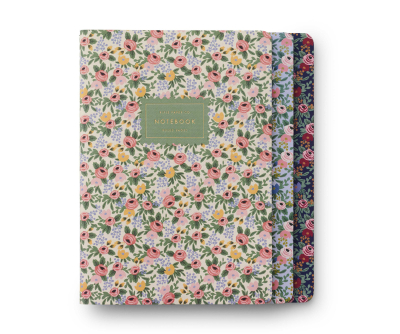 Assorted Set of 3 Rosa Notebooks|Rifle Paper