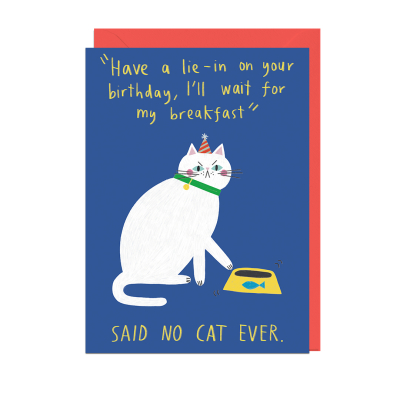 Birthday Breakfast Cat