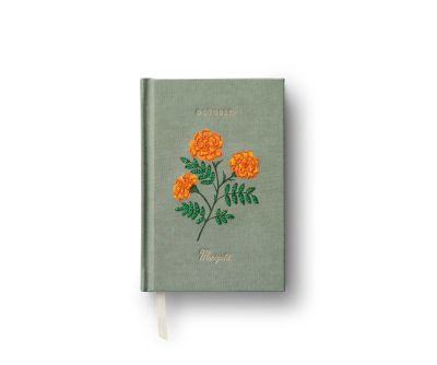 Birth Month Mini Embroidered Journal - October|Rifle Paper
