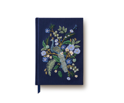 Peacock Embroidered Journal|Rifle Paper