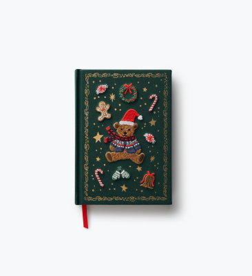 Christmas Bear Embroidered Journal|Rifle Paper