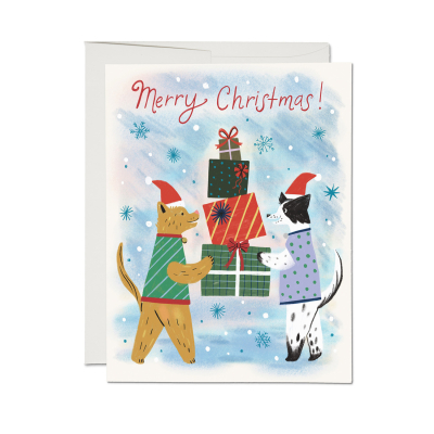 Paws And Presents Holiday Card|Red Cap Cards