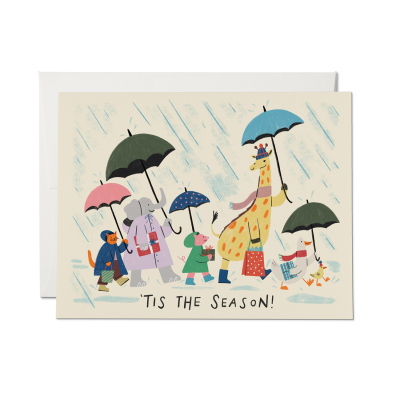 Rainy Season Holiday Card|Red Cap Cards