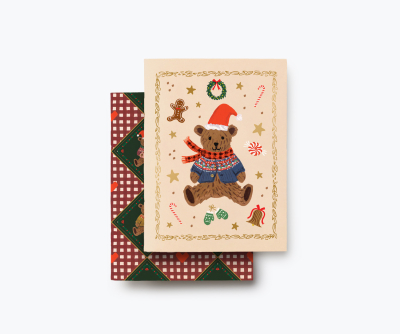 Pair Of 2 Christmas Bear Pocket Notebooks|Rifle Paper