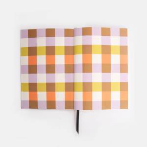 Orange Multi Check Front Pocket Journal Set|Caroline Gardner