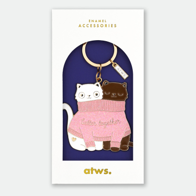 2 Cats In A Sweater Keychain|All The Ways To Say