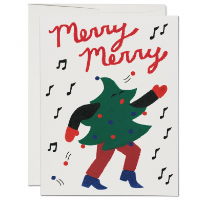 Dancing Tree Holiday Card|Red Cap Cards