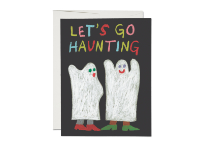 Lets Go Haunting Halloween Card|Red Cap Cards