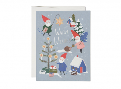 Holiday Gnomes FOIL Card|Red Cap Cards