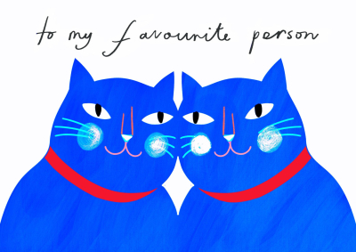 Favourite Person Cats Blue