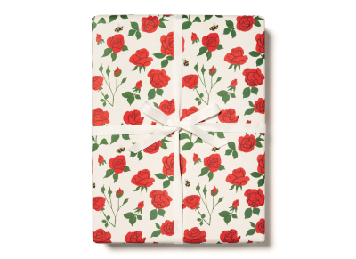 Blooming Roses wrap roll-3 sheets|Red Cap Cards