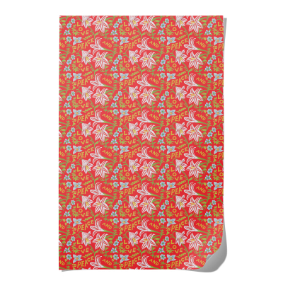 Peace And Love Amaryllis Holiday Wrap Roll|Red Cap Cards