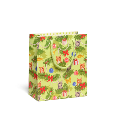 Meowy Christmas Medium Bag|Red Cap Cards