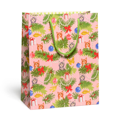 Meowy Christmas Large Bag|Red Cap Cards