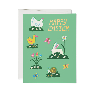 Springtime Meadow FOIL Easter Card|Red Cap Cards
