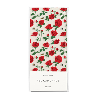 Blooming Roses Tissue Paper|Red Cap Cards