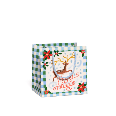 Holiday Reindeer Small Bag|Red Cap Cards