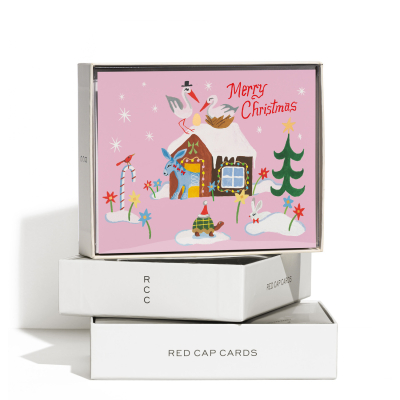 Away In A Manger FOIL Holiday Boxed Set|Red Cap Cards