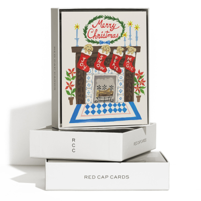 Fireplace Puppies Holiday Boxed Set|Red Cap Cards