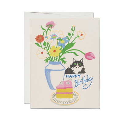 Cats Love Cake FOIL Birthday Card|Red Cap Cards
