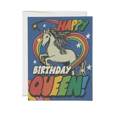 Unicorn Queen Birthday card|Red Cap Cards