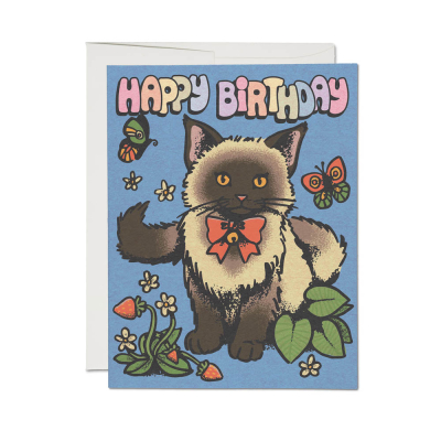 Siamese Birthday card|Red Cap Cards