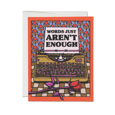 Words Aren't Enough Sympathy card|Red Cap Cards