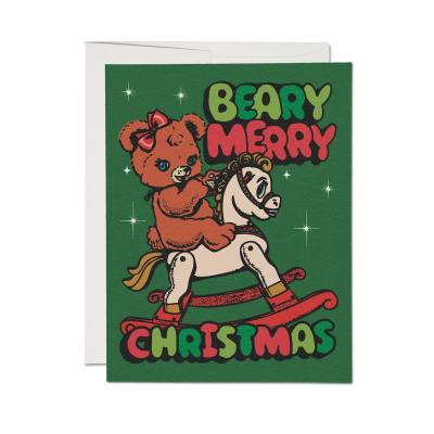 Beary Merry Holiday Card|Red Cap Cards