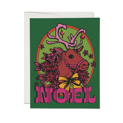 Noel Reindeer Holiday Card|Red Cap Cards