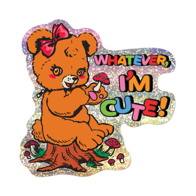 I'm Cute sticker|Red Cap Cards
