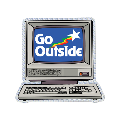Go Outside sticker|Red Cap Cards