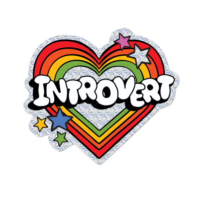 Introvert sticker|Red Cap Cards