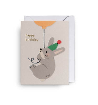 MINI CARD Happy Birthday Bunny