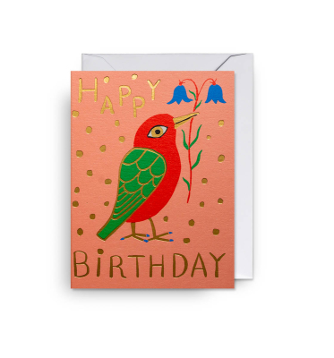 MINI CARD Happy Birthday Bluebell Bird