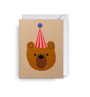 MINI CARD Party Hat Bear